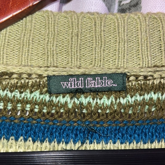 Green Multi-Colored Sweater - Picture 2 of 3